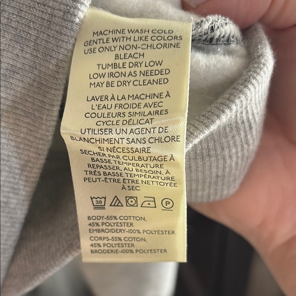 Anthropologie Maeve Gray Sweatshirt with embroidered Bow Print - Picture 10 of 10